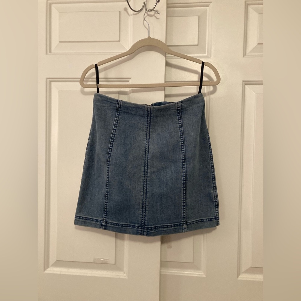 Free People Size 10 Stretchy Denim Skirt